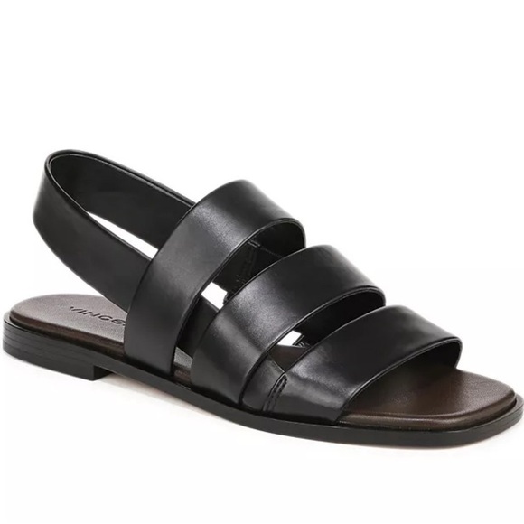 Vince Shoes - Vince Women’s Mazie Slingback Sandals – Black Leather – Size 6